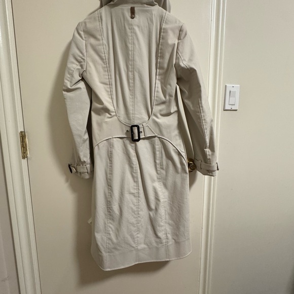 Mackage Cream Double-Breasted Trench Coat - Picture 3 of 7